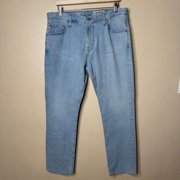 Adriano Goldschmied Jeans Men's 36 Blue The Everett Slim Straight Light Wash - Picture 1 of 10